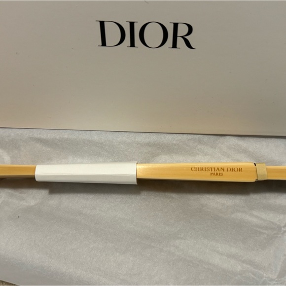 Christian Dior DIORIVIERA Folding Fan Japan Novelty 100% Bamboo - Picture 3 of 6